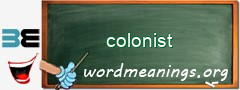 WordMeaning blackboard for colonist